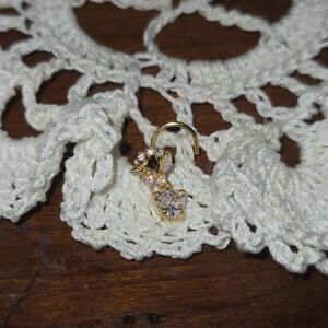 Elegant Gold and Cubic Zirconia Nose Ring